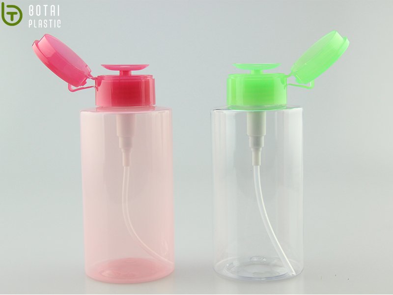 Botai-Semi-transparent 300ml Pet Plastic Makeup Containers Bottle-4