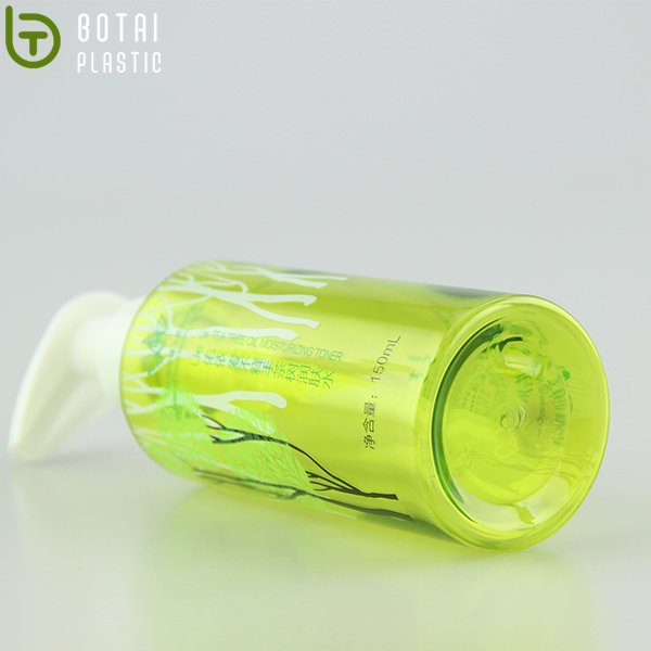 Botai-150ml Round Empty Semi-transparent Pet Plastic Dispenser Bottles