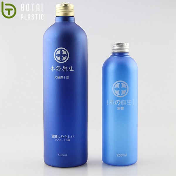 Botai-Customized 250ml 500ml Round Pet Plastic Custom Lotion Bottles