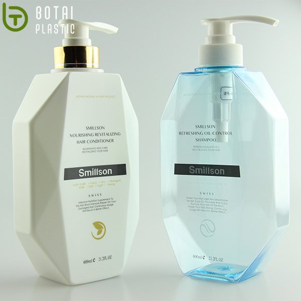 Botai-High-quality Polygon Pet Shampoo Plastic Bottle With Pump