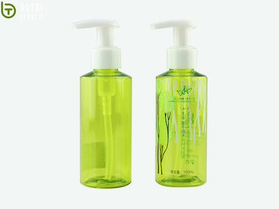 150ml Round Empty Semi-transparent Plastic PET shampoo Dispenser Bottle With shampoo Pump