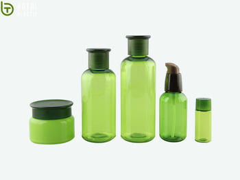 China wholesale custom design 300ml 500ml plastic empty skin care containers set